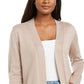 Karen Scott Cardigan Feminino com Bolso Frontal Aberto Marrom Tamanho Médio