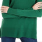 Suéter feminino Maison Jules com decote em V, verde, tamanho XX-G