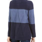 Karen Scott Suéter Feminino Grace Colorblocked Azul Tamanho Grande