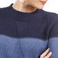 Karen Scott Suéter Feminino Grace Colorblocked Azul Tamanho Grande