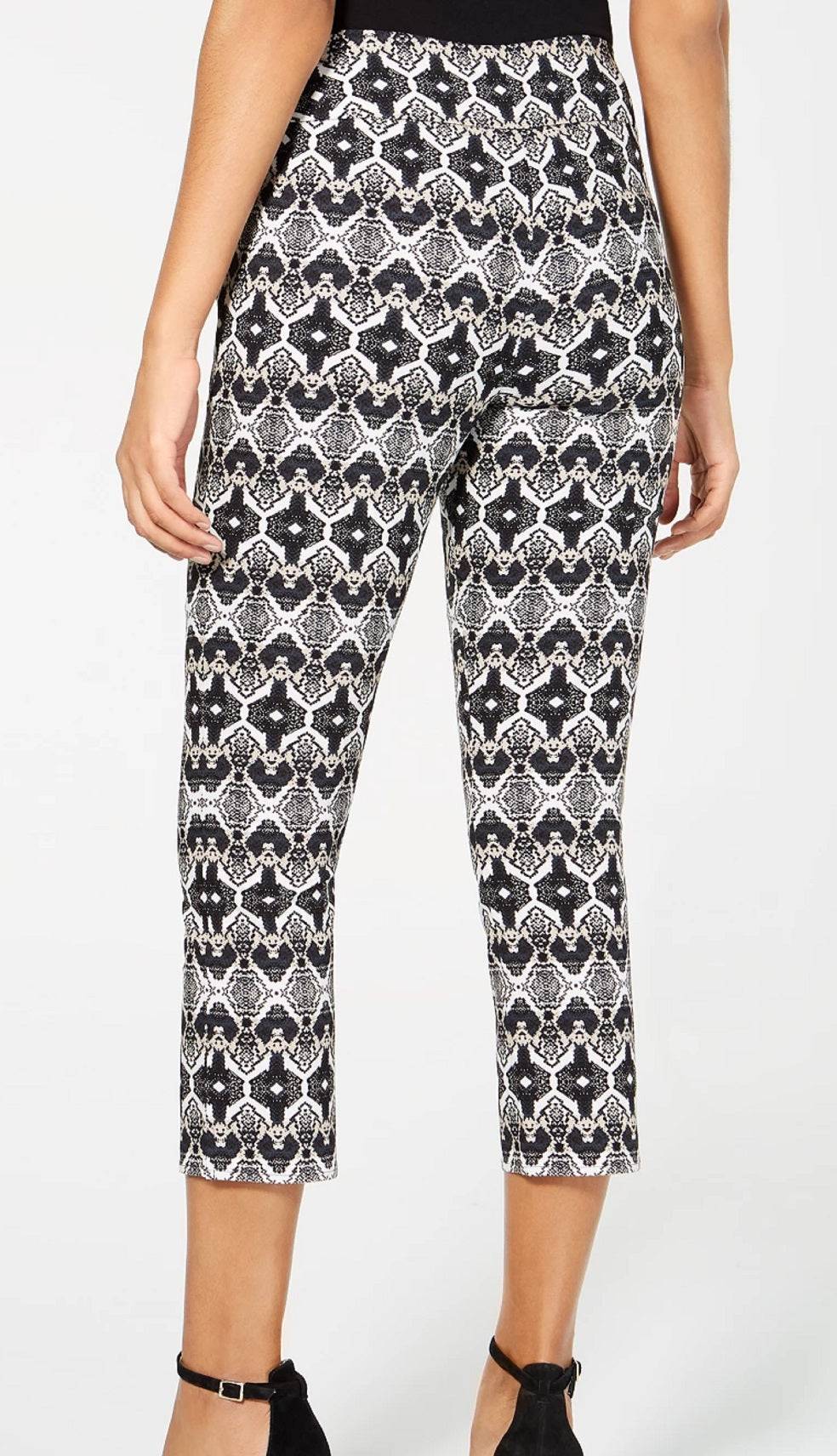 Calça skinny cropped feminina INC International Concepts, preta, tamanho 6, pequena