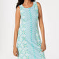 Vestido estampado feminino Charter Club Petite azul tamanho Petit