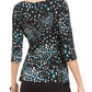 Blusa estampada feminina Alfani azul tamanho pequeno pequeno