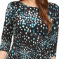 Blusa estampada feminina Alfani azul tamanho pequeno pequeno
