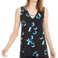 Top Alfani Feminino Petite com Acabamento em Ferragens, Azul Marinho, Tamanho Petit