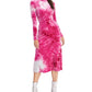 Vestido Amanda Tie-Dyed de Gola Alta Feminino RACHEL Roy Roxo Tamanho Médio