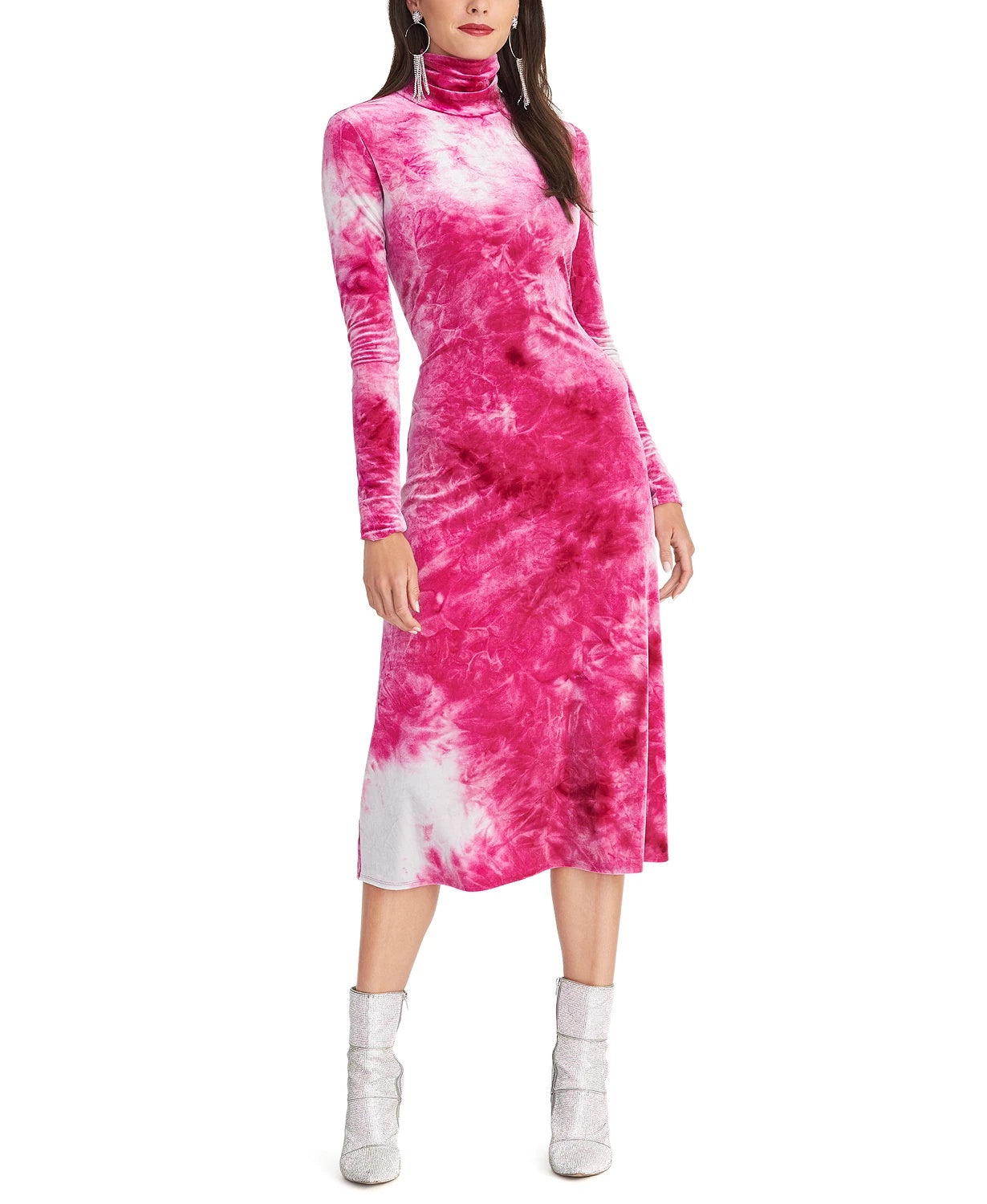 Vestido Amanda Tie-Dyed de Gola Alta Feminino RACHEL Roy Roxo Tamanho Médio