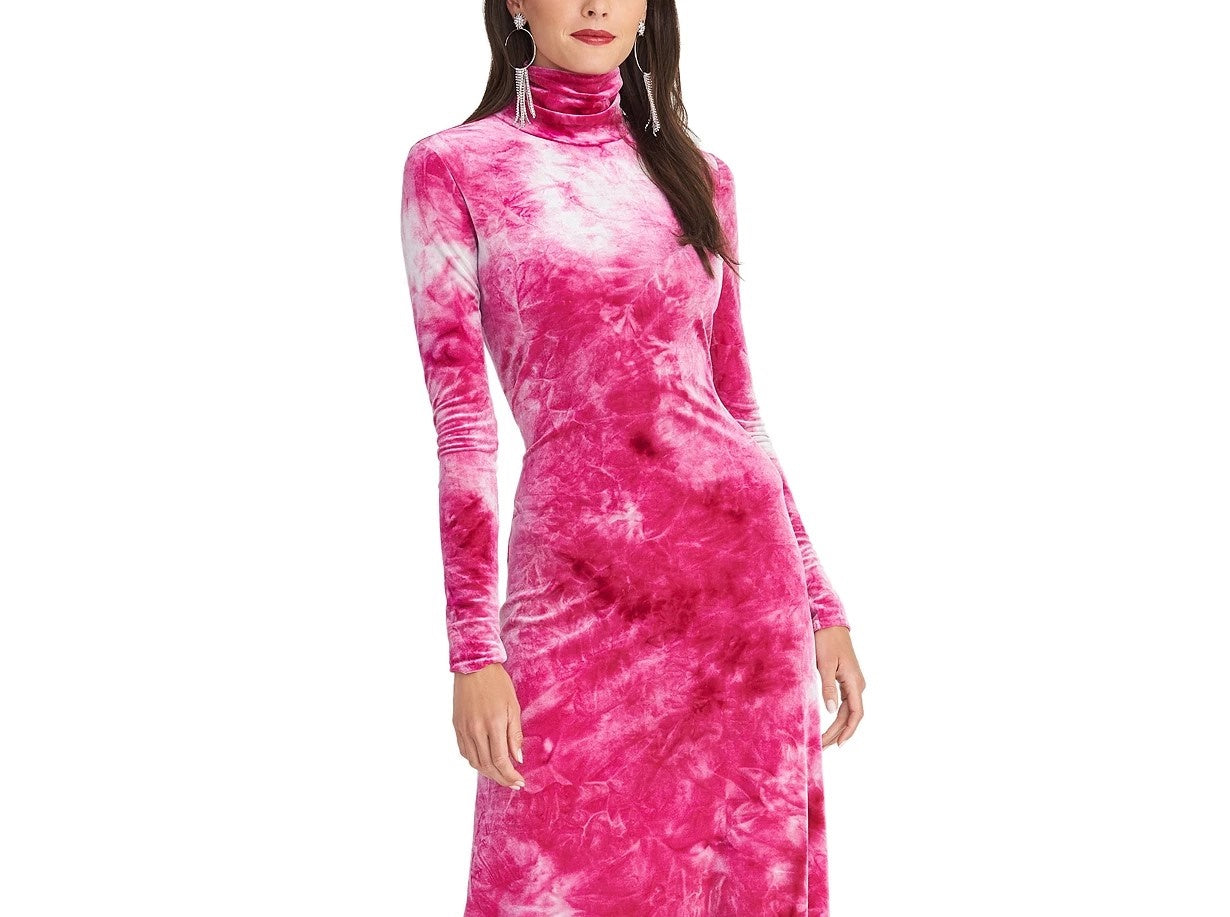Vestido Amanda Tie-Dyed de Gola Alta Feminino RACHEL Roy Roxo Tamanho Médio