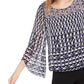 Blusa feminina Alfani Petite com estampa de anjo e manga comprida, roxa, tamanho P
