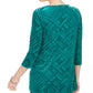 JM Collection Blusa de veludo feminina verde tamanho pequeno