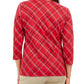 Karen Scott Top Xadrez Feminino Vermelho Tamanho Pequeno Pequeno