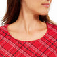 Karen Scott Top Xadrez Feminino Vermelho Tamanho Pequeno Pequeno