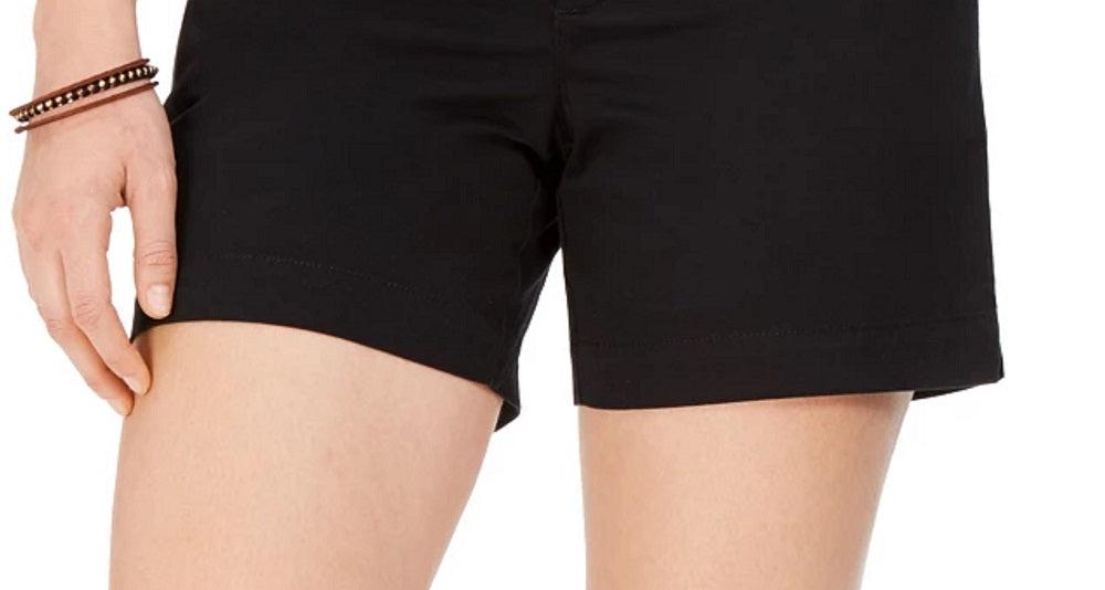 Shorts chino feminino Style &amp; Co., preto, tamanho 18