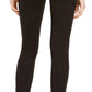 Calça feminina com cós ondulado e puxador INC International Concepts, preta, tamanho 14, pequena