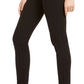 Calça feminina com cós ondulado e puxador INC International Concepts, preta, tamanho 14, pequena