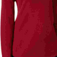Blusa feminina Karen Scott vermelha lisa, manga comprida, gola redonda, tamanho X-S