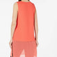 Túnica Alfani Feminina Petite Layered-Look Média Vermelha Tamanho Petite Pequeno-Médio