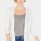 Cardigan feminino Charter Club Petite Pointelle Duster, branco, tamanho pequeno