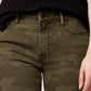 Calça jeans skinny feminina Sanctuary, cintura alta, verde, tamanho 25