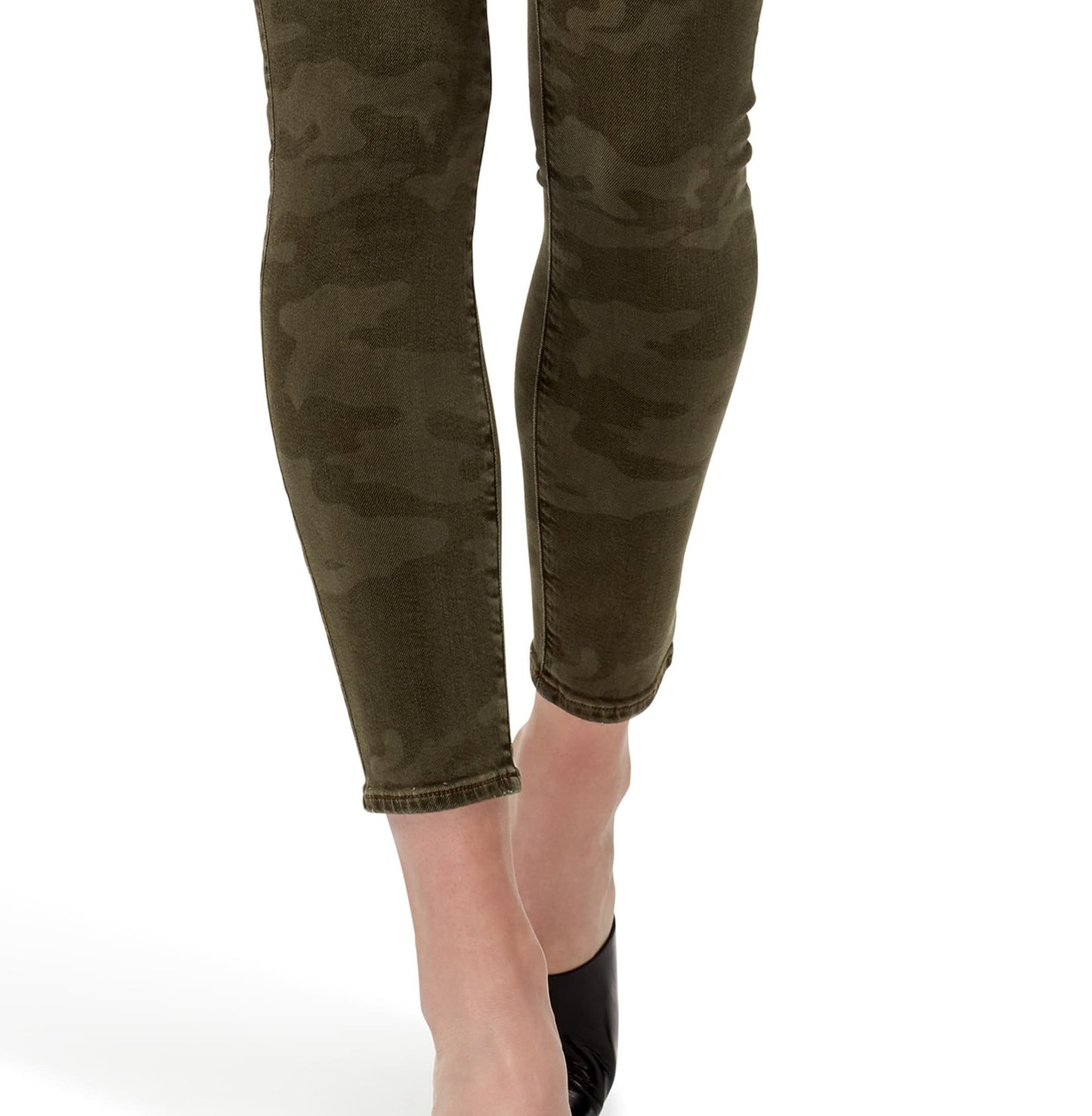 Calça jeans skinny feminina Sanctuary, cintura alta, verde, tamanho 25