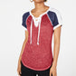 Camiseta Raglan com Cadarço Crave Fame Juniors Marrom Tamanho P