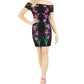 Guess Women's Off-The-Shoulder Embroidered Dress Charcoal Size 2
