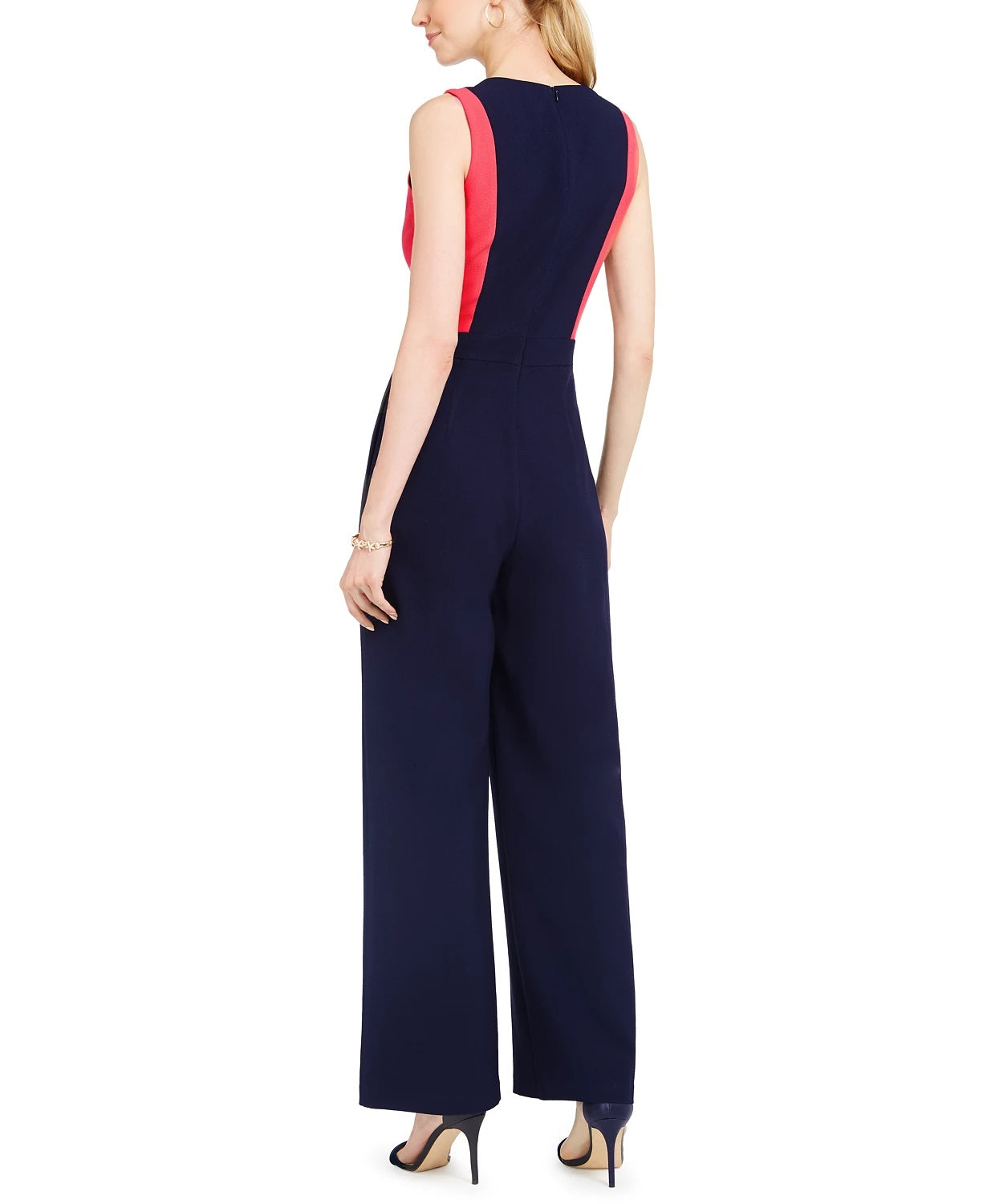 Macacão feminino Vince Camuto Colorblocked, tamanho médio, vermelho, 6