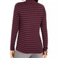 Top listrado pequeno feminino Style &amp; Co, roxo, tamanho pequeno extragrande
