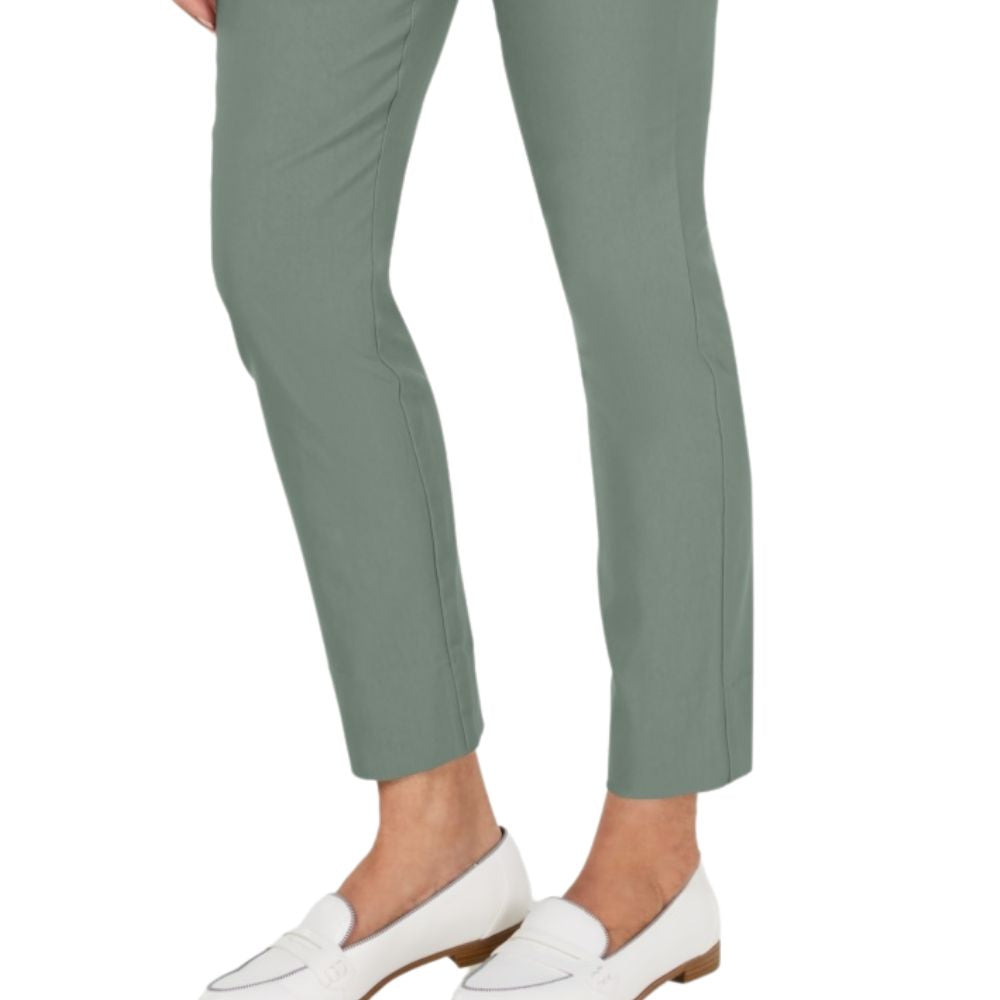 Calça feminina Chelsea Tummy Control Skinny Leg Tornozelo Charter Club Verde Tamanho 6