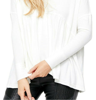 Camiseta feminina Forever Your Drape da Free People, branca, tamanho X-G