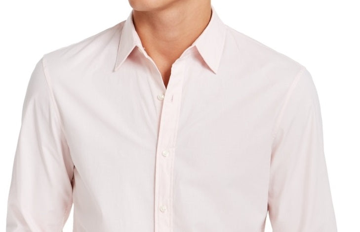 Camisa Masculina Michael Kors Classic Solid Stretch Rosa Tamanho P