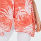 Túnica feminina Alfani em camadas Tropic Swirl Tank coral tamanho pequeno P