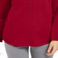 Karen Scott Suéter Feminino de Tricô de Algodão com Cabo Vermelho Tamanho X-G