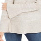 Suéter de malha mesclada com manga sino feminino Style &amp; Co, bege, tamanho médio