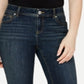 Bermuda jeans feminina com bainha desfiada da INC International Concepts, azul, tamanho 2