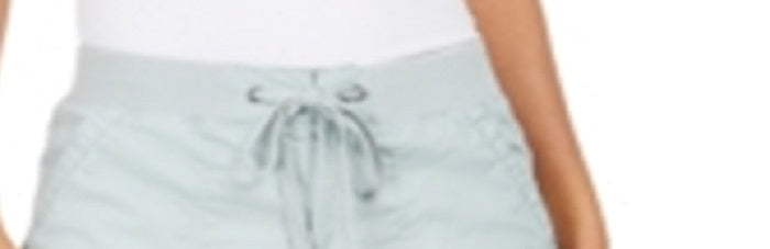 Shorts de popeline com cós de malha feminino Style &amp; Co, azul, tamanho pequeno grande