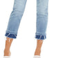 Calça jeans feminina curta com bainha dupla e perna reta da INC International Concepts, azul, tamanho 16