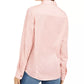 Camisa feminina pequena com bolso aplicado Charter Club, rosa, tamanho P