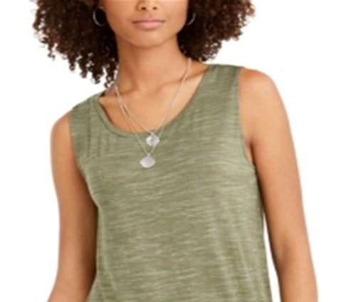 Regata feminina Spacedyed Style &amp; Co, verde, tamanho X-S