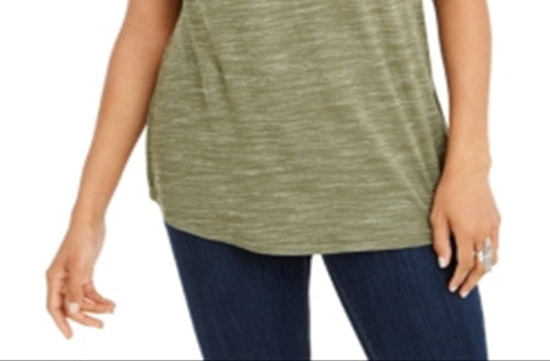 Regata feminina Spacedyed Style &amp; Co, verde, tamanho X-S