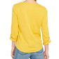 Top listrado feminino com amarração frontal, tamanho extragrande, dourado, estilo &amp; co