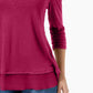 Top feminino de chiffon com bainha estilo &amp; co, rosa, tamanho extrapequeno