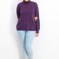 Karen Scott Suéter Feminino Luxsoft Gola Alta Roxo Tamanho Pequeno Grande