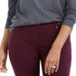 Camisa feminina de manga comprida com decote em V estilo &amp; co, cinza, tamanho grande