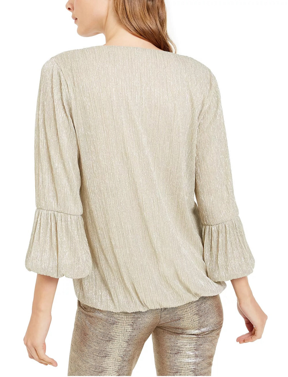 Alfani Feminino Metallic Bubble Blanck Tamanho Pequeno-Médio