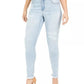 Calça jeans skinny feminina Curvy Rip &amp; Repair da INC International Concepts, azul, tamanho 6