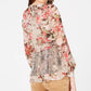 Blusa feminina envelope peplum estampada pequena da INC International Concepts, tamanho dourado - pequena G