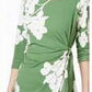 Top Alfani Feminino Petite Estampado com Amarração Lateral Verde Tamanho Petite S