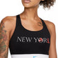 Sutiã esportivo Nike Impact Dri-FIT NYC Marathon com tiras e alto impacto, cor carvão, tamanho médio