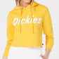 Dickies Moletom com capuz feminino curto com estampa de logotipo e gráfico, amarelo, tamanho médio
